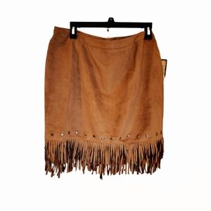 Cowgirl Justice faux suede skirt